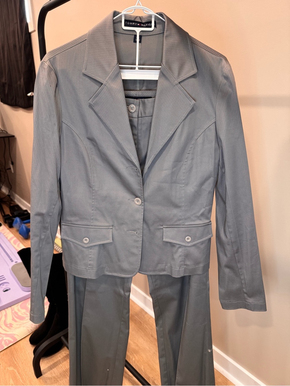 Tommy Hilfiger Women’s Gray Pinstripe Suit